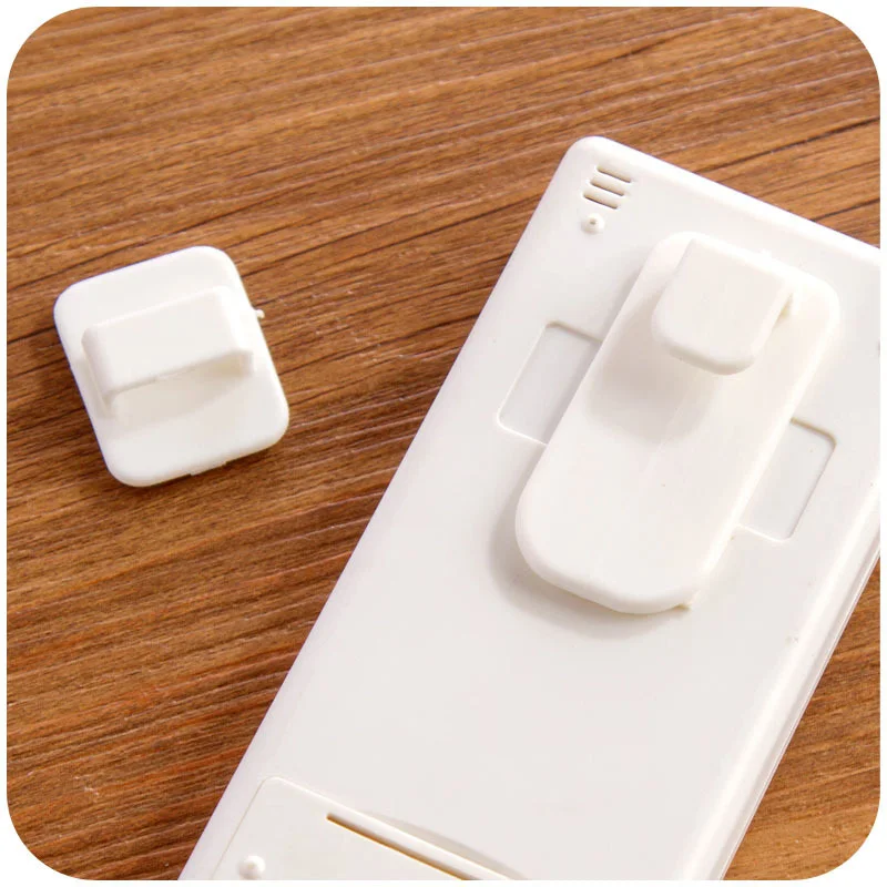 2 набора (4 шт.) самоклеящиеся пластиковые крючки для хранения держатель ключей с