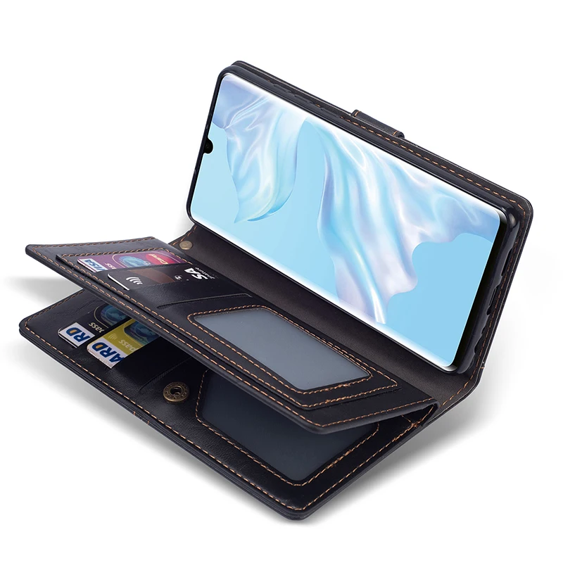Многофункциональный кожаный чехол-книжка в стиле ретро для huawei P30 P30 Pro, кошелек с отделениями для карт, чехол для телефона huawei P30 P30 Lite, чехол s