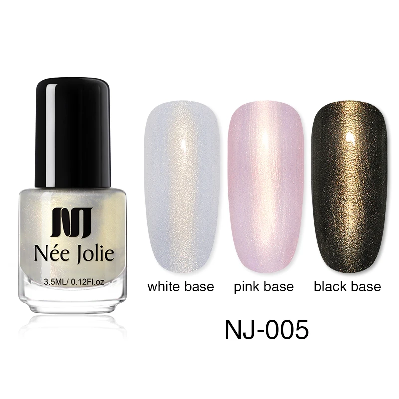 3.5ML Glimmer 005 NEE JOLIE 7,5 мл 3,5 мл зеркальная оболочка лак для ногтей мерцающий перламутровый стойкий лак для ногтей Быстросохнущий лак для ногтей - Цвет: 3.5ML Glimmer 005