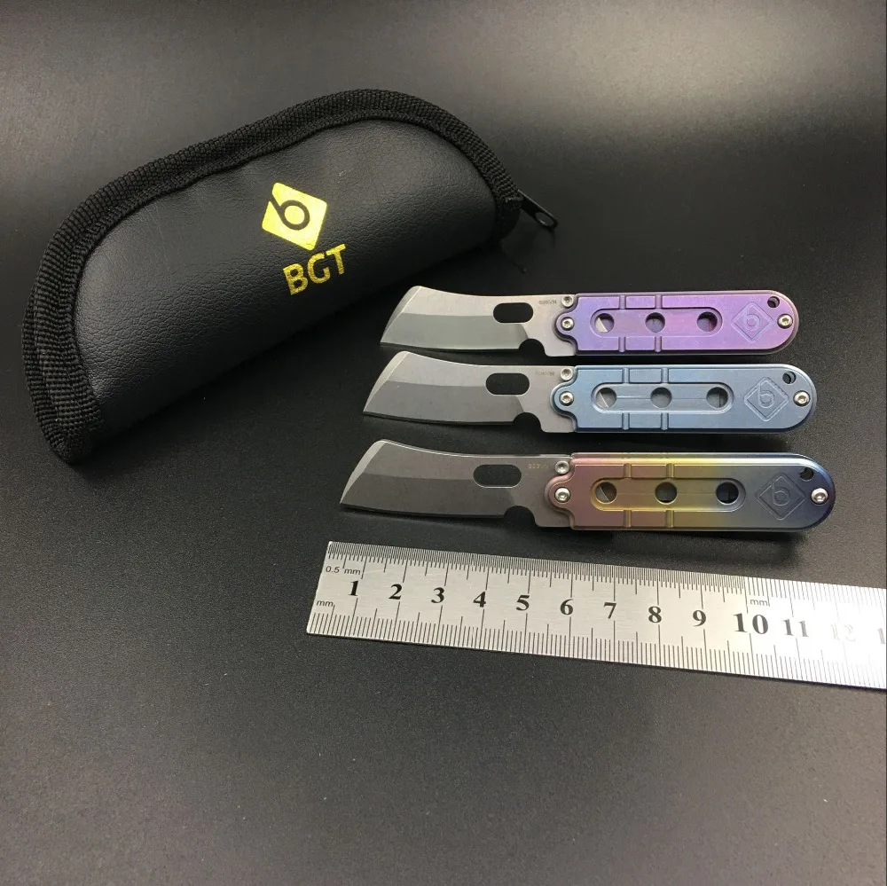 Титановый карманный складной нож BGT тактический походный охотничий брелок