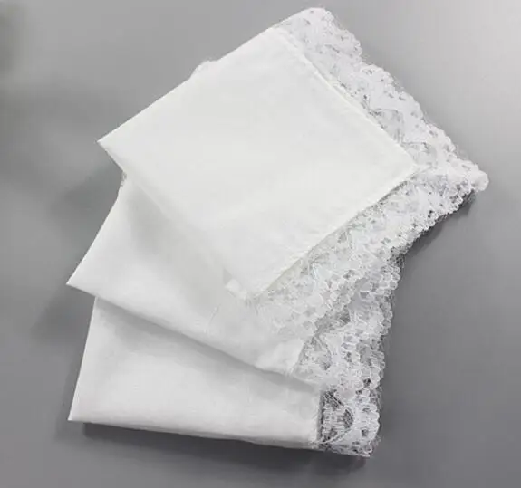 Freeshipping15pcs оптовая продажа 25*23 см персонализированные белый кружевной носовой
