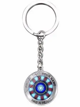 keychain-b Горячие Мстители Железный человек дуга реактор Тони ожерелье Старк Marvel Мстители 4 эндшпиль квантовое царство ожерелье фигурка игрушка для детей - Цвет: keychain-b