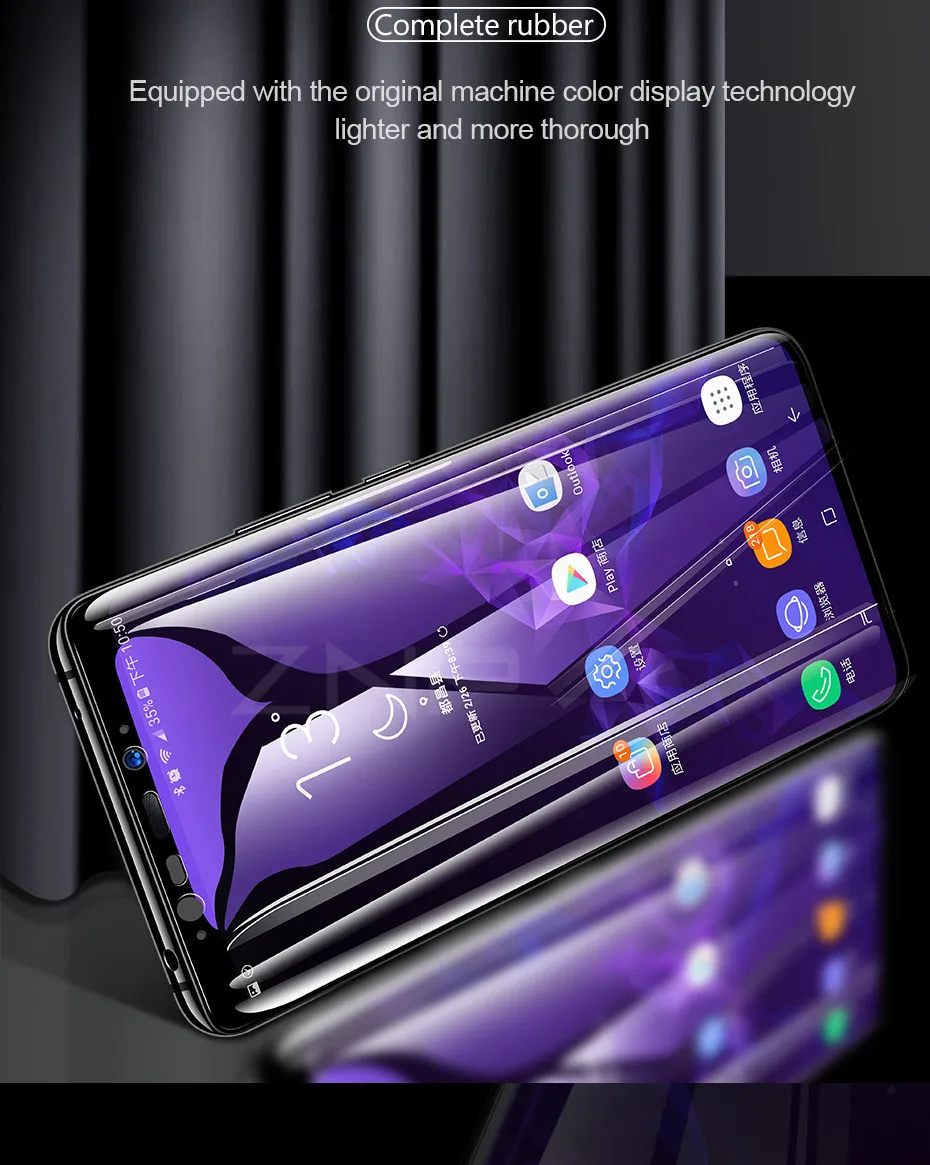 ZNP 9D полное покрытие экрана протектор Закаленное стекло на samsung Galaxy S8 S9 Plus S6 S7 Edge Note 8 9 защитное стекло пленка