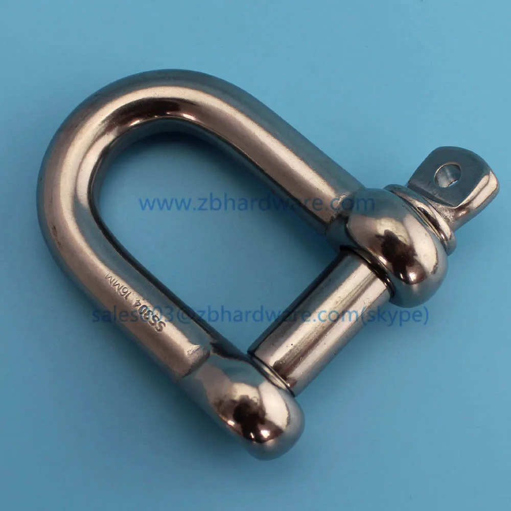 10pcs/pack Marine Grade Polished M6 Stainless Steel D Shackle Buckles For outdoor camping shackles | Обустройство дома