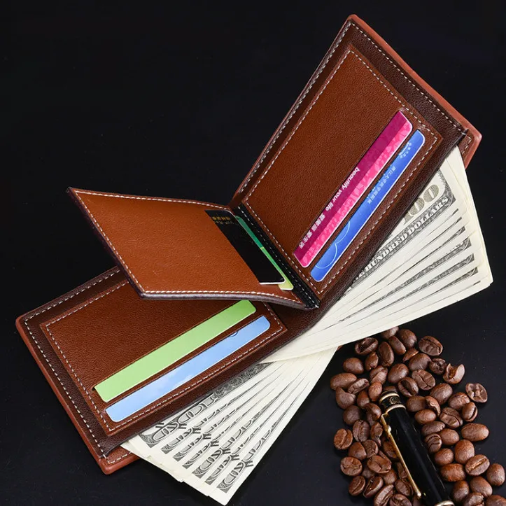 Новинка мужской кожаный брендовый Роскошный кошелек винтажный минималистичный