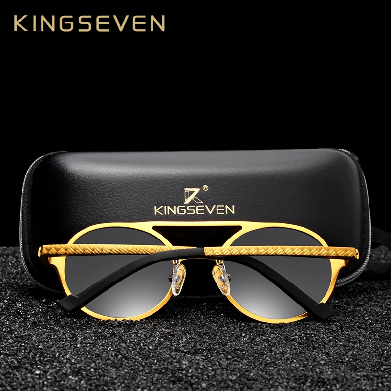 Мужские Винтажные Солнцезащитные очки KINGSEVEN алюминиевые поляризационные в стиле
