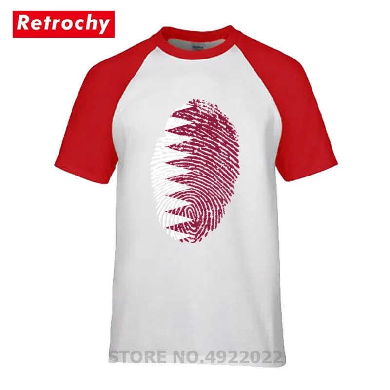 Футболка с флагом Катара футболка со сканером отпечатков пальцев стильные