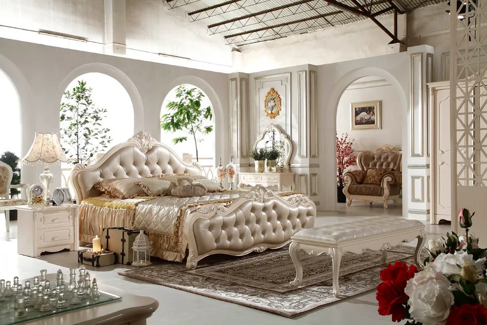 

F81103 Modern bedroom furniture factory price French style wooden bed