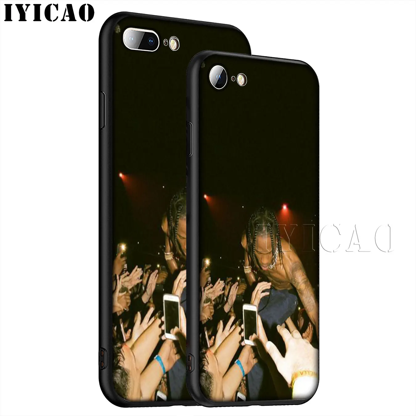 IYICAO Travis Scott Soft Silicone Phone Case for iPhone XR X XS 11 Pro Max 6 6S 7 8 Plus 5 5S SE TPU Black Cover |