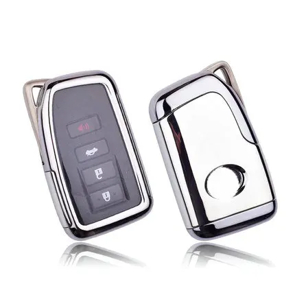 silver PC+ TPU чехол для автомобильных ключей для Lexus NX GS RX IS ES GX LX RC 200 250 350 LS 450H 300H чехол для ключей аксессуары для ключей - Название цвета: silver