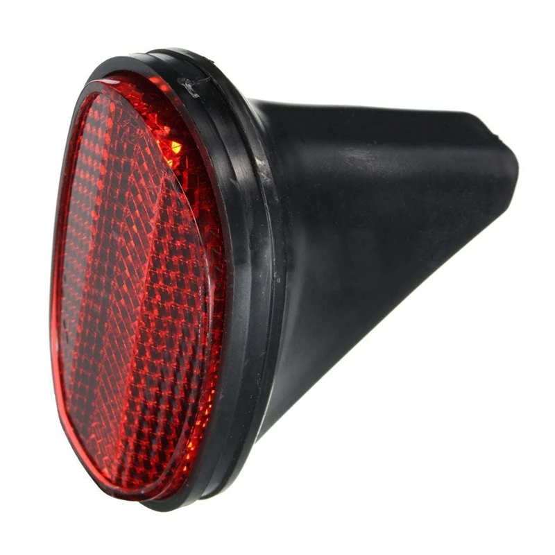 

1 pcs Bicycle Rear Tail Fender Reflector Mudguard Oval Warnning Red black