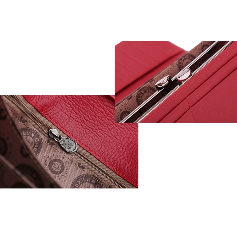 

Brand Cow Genuine Leather Women Wallet Female Hasp Lady Long Coin Purse Money Women's Purse Clutch Fashion Cowhide Leather Purse