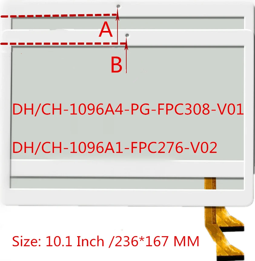 Фото Для планшета BDF MTK 6580 MTK8752 четырехъядерный сенсорный экран panle DH/CH-1096A1 FPC276 V02 DH/CH-1096A4-PG-FPC308-V01 сенсорный экран №3