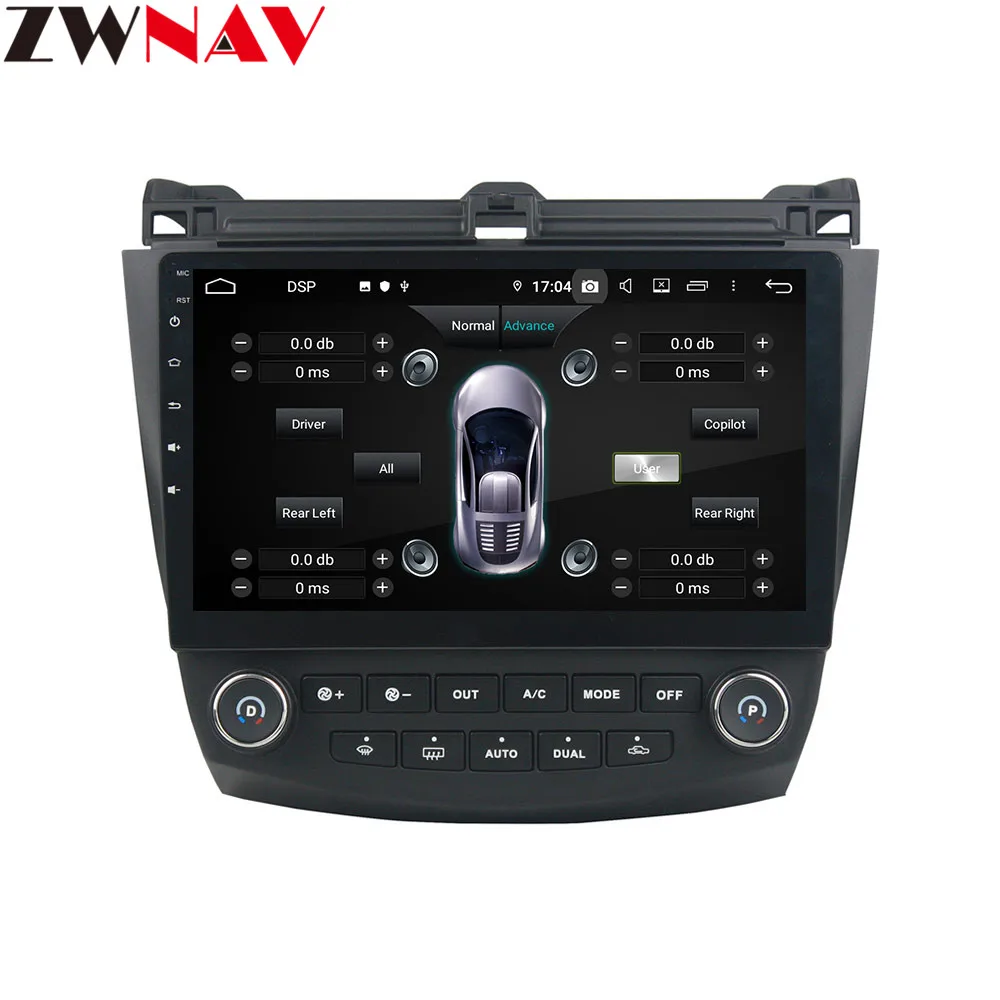 10," Android 9 4+ 64G DSP автомобильный dvd-плеер gps навигация для HONDA ACCORD 7 2003-2007 головное устройство мультимедийный плеер магнитофон