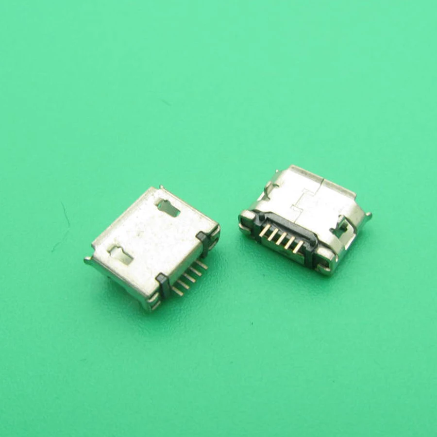 

100 шт./лот 5-контактный разъем SMT разъем Micro USB Type B гнездовой разъем SMD Штекерный разъем DIP