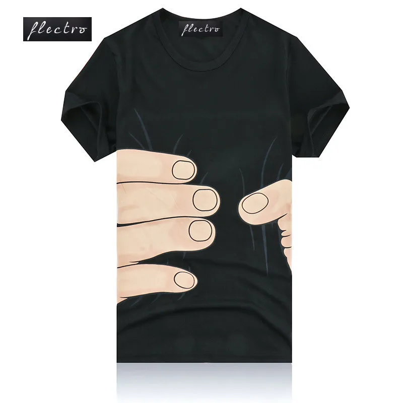 Фирменная новинка 2016 летняя мужская повседневная футболка с коротким рукавом и