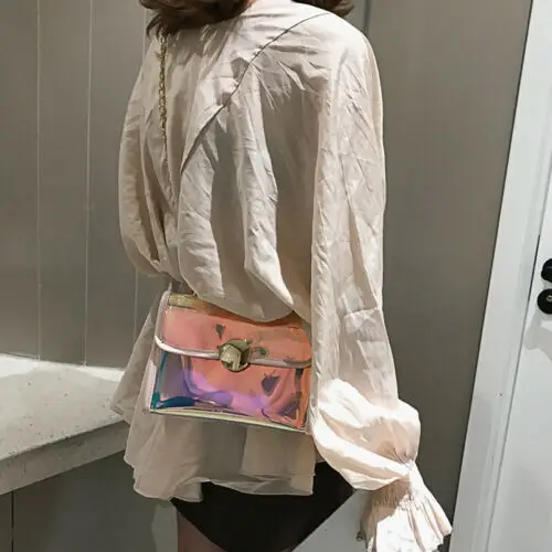 Женская прозрачная сумка Кроссбоди из ПВХ конфетного цвета на плечо новинка