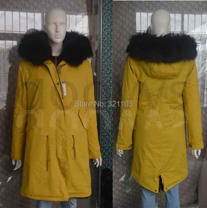 Новинка женская зимняя куртка короткий стиль большой воротник из меха енота