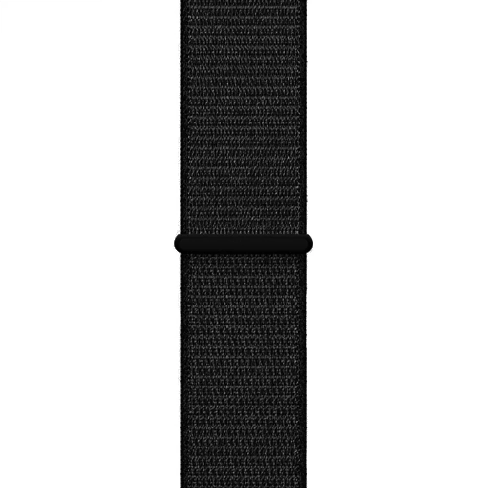 Спортивная петля URVOI для apple watch series 5 4 3 2 1 ремешок для iWatch band для NIKE+ двухслойный светоотражающий крючок и петля - Цвет ремешка: Pure Black