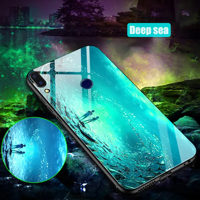 Bfollow светящийся чехол для huawei Nova 3/3i/3E/2 S блестящий из закаленного Стекло Прочный