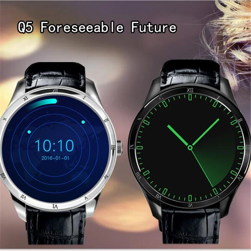 2017 android смарт часы Finow q5 smartwatch android5.1 2 г/3 г mtk6580 3 Г GPS WI FI 512 МБ + 8 ГБ pk kw88 для