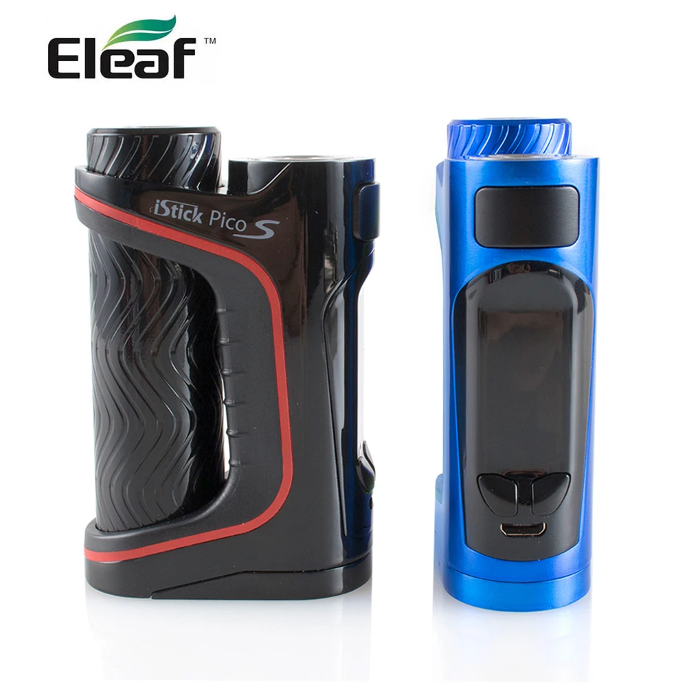 В наличии оригинальный Eleaf iStick Pico S 21700 коробка мод 100 Вт VW/Bypass/TC (Ni/Ti/SS/TCR) Питание от