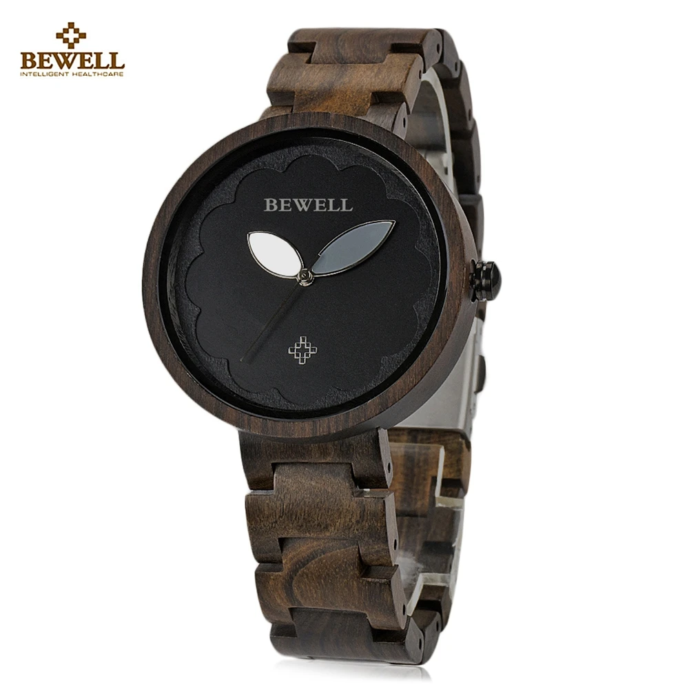BEWELL zs w152a женские деревянные часы цветение циферблат лист световой указатель