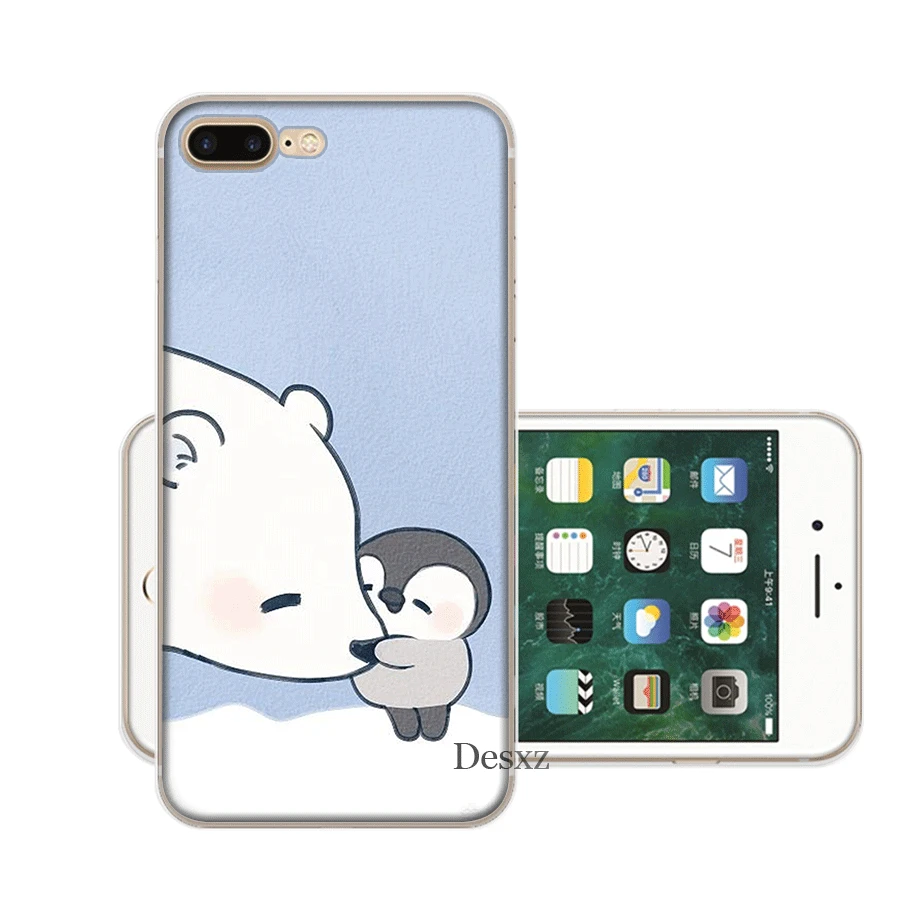 Милый пингвин полярный медведь чехол для мобильного телефона iPhone 7 8 6 6s Plus 11 Pro X XS