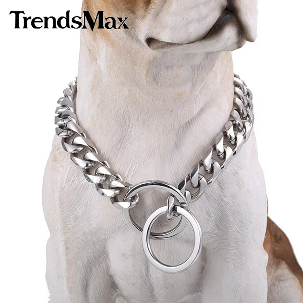 Trendsmax 13 мм собака 316L Нержавеющая сталь цепи отрезанная подгубная цепочка с