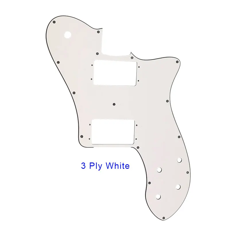 3 ply white Pleroo гитарные части накладки для Мехико/США 72' переиздание/RI Telecaster Делюкс Стиль гитары царапины пластины Замена - Цвет: 3 ply white