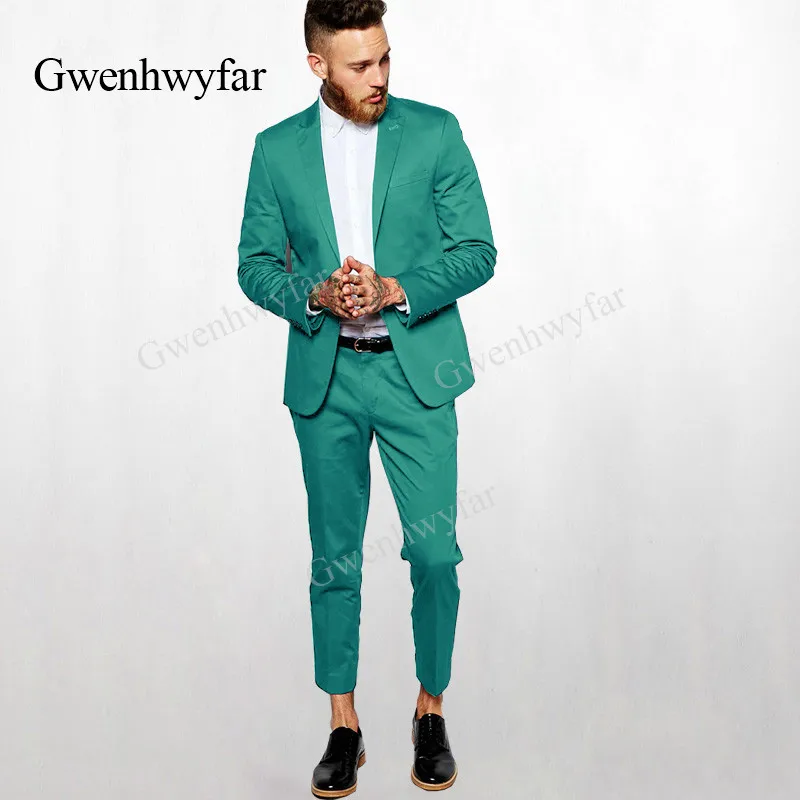 Gwinhwyfar ацетатный Шелковый Блестящий Блейзер брюки костюмы для мужчин фиолетовые