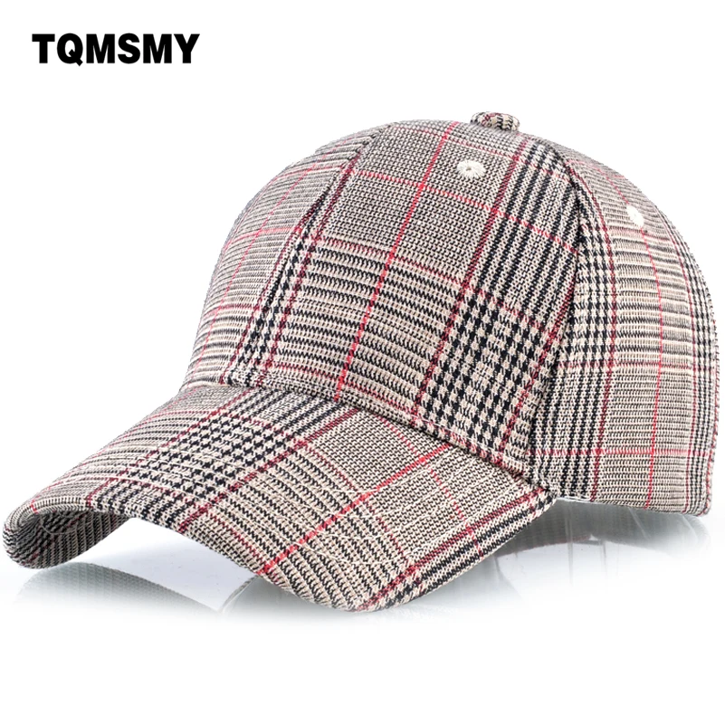 Классическая Клетчатая Мужская бейсболка TQMSMY для женщин и мужчин Снэпбэк Кепка