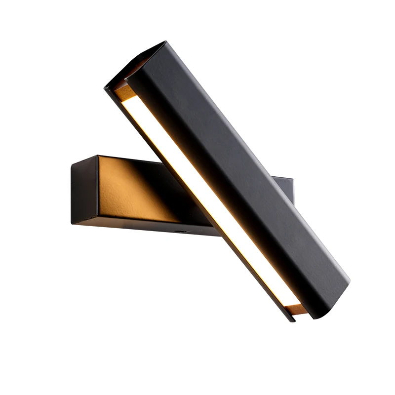 Modern minimalist aluminum + solid wood bedroom bedside wall lamp rotating LED personality creative aisle corridor | Освещение