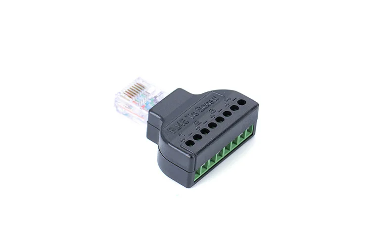 50 шт./лот KEFU Ethernet RJ45 штекер к AV винтовой терминал 8 Pin блок CCTV конвертер адаптер |