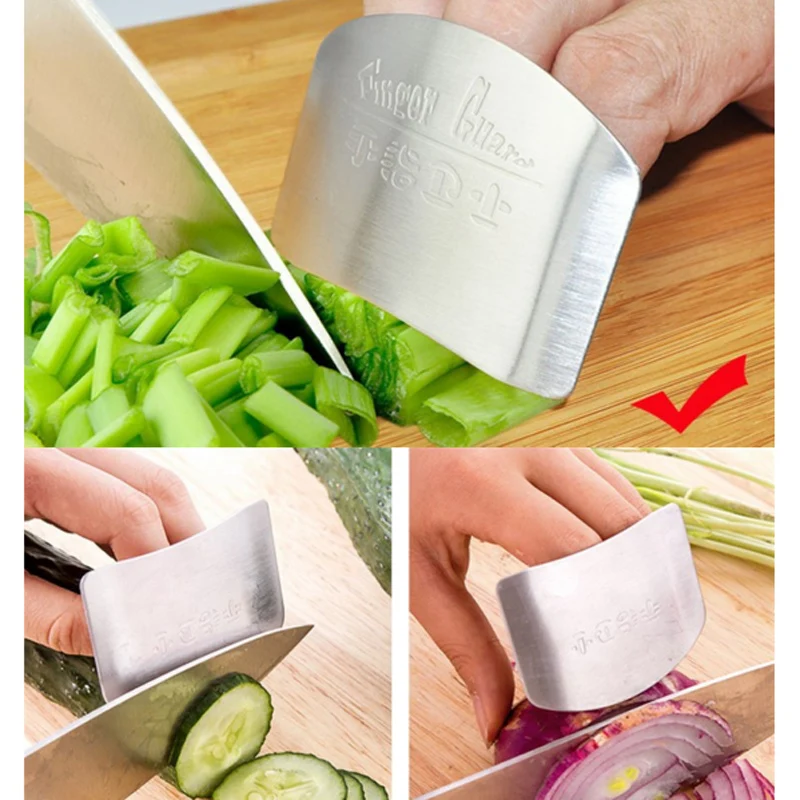 Sqinans Stainless Steel Finger Hand Protector Guard Safe Kitchen Gadget Cooking Tools | Дом и сад
