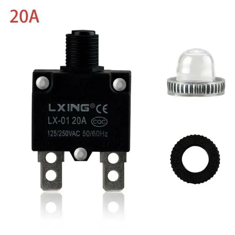 L2 series 5A 30AMP AC 125/250V сбрасываемая Кнопка Термовыключатель монтажная
