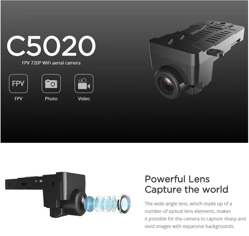MJX C5020 720 P 5 г Wi Fi FPV Камера для B3 Радиоуправляемый Дрон ошибки 3 Quadcopter|Детали и