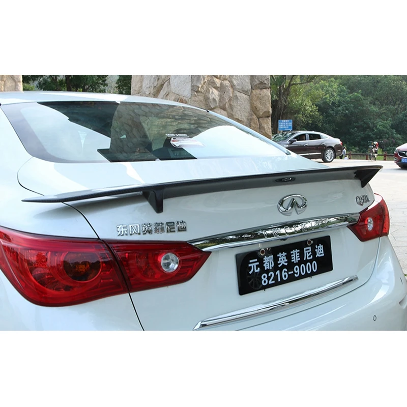 PSM стиль спойлер для Infiniti Q50 Q50S спойлер углеродный PSM стиль- углеродное волокно спойлер на задний багажник, крыло крышка Q50 спойлер