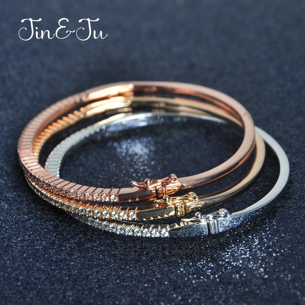 JIN & JU роскошный качественный браслет для женщин золотой цвет женский на день