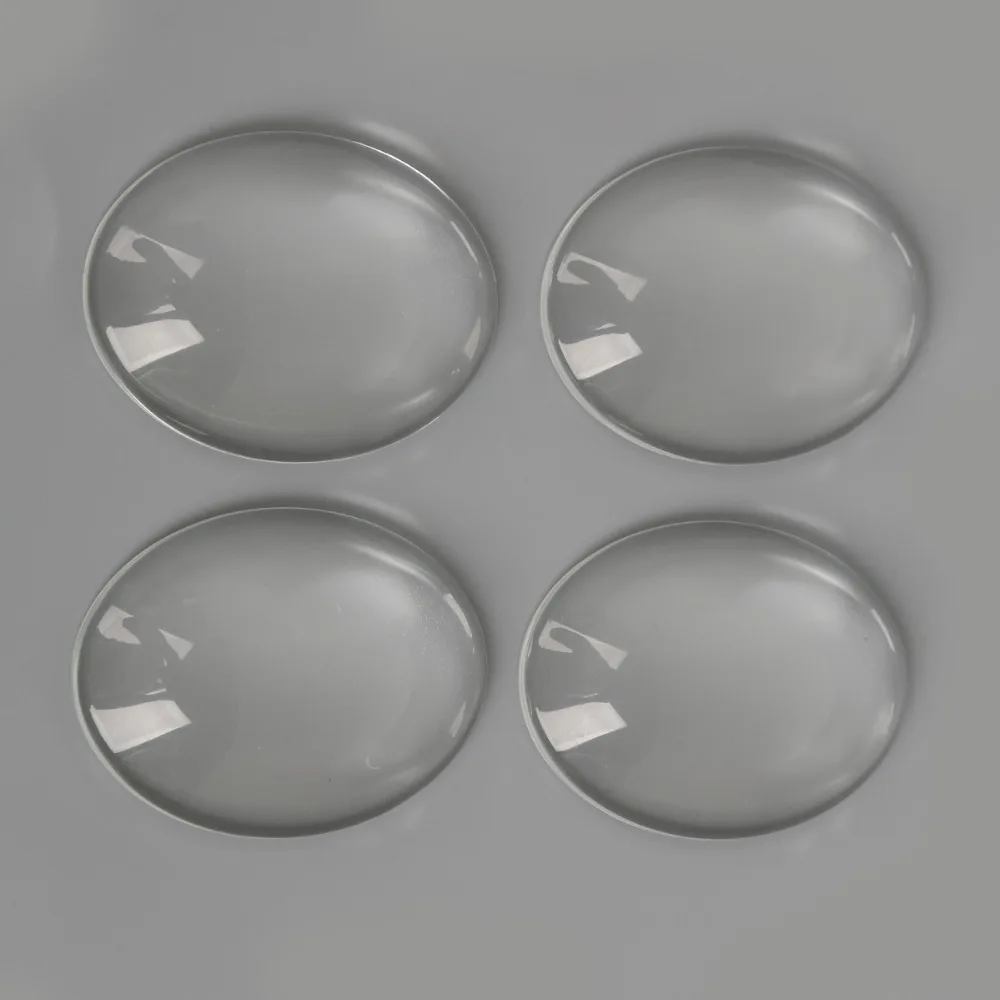 Овальный прозрачный стеклянный кабошон разных размеров с плоской задней
