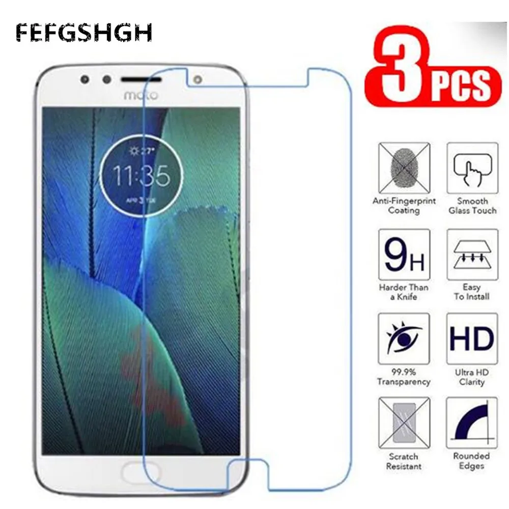 Закаленное стекло для Motorola Moto G5s Защитное Plus 3 шт./лот 2.5D 9H|Защитные стёкла и плёнки