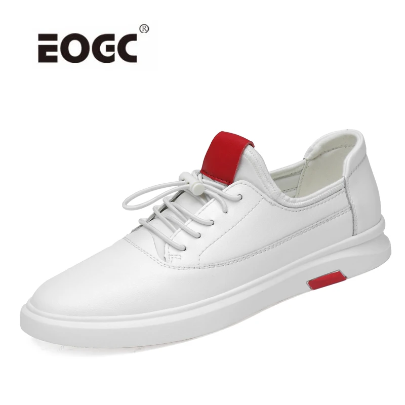 Plus Size Lace Up Casual Shoes Men Waterproof Rubber Sole Fashion Sneaker Soft Leather Driving |
