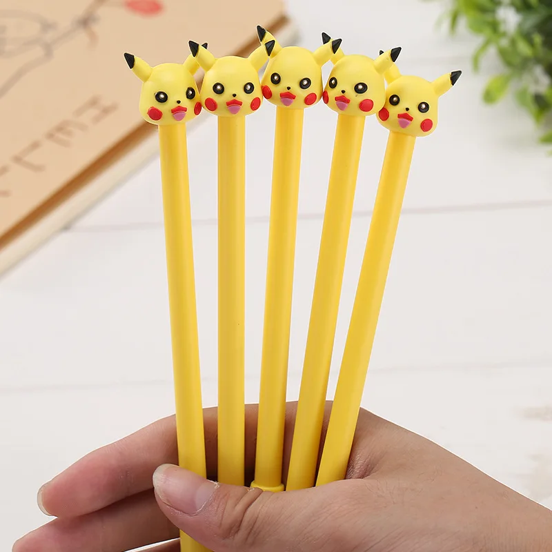 1PC Cute Kawaii Stationery Black Ink Animal Gel Pen 0.5mm Cartoon Plastic Pens for Writing Office School Supplies | Канцтовары для