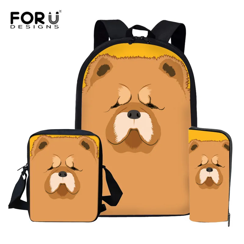 Школьные рюкзаки для девочек FORUDESIGNS Chow детские сумки книг подростков студентов