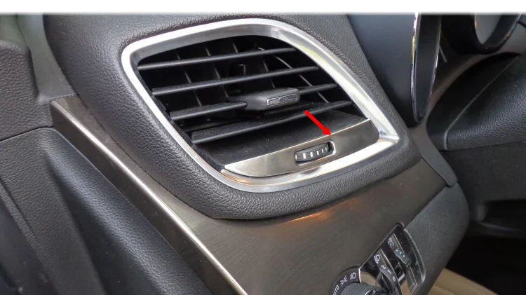Car air conditioning outlet decoration cover for buick encore OPEL VAUXHALL MOKKA abs chrome 2pcs per set |