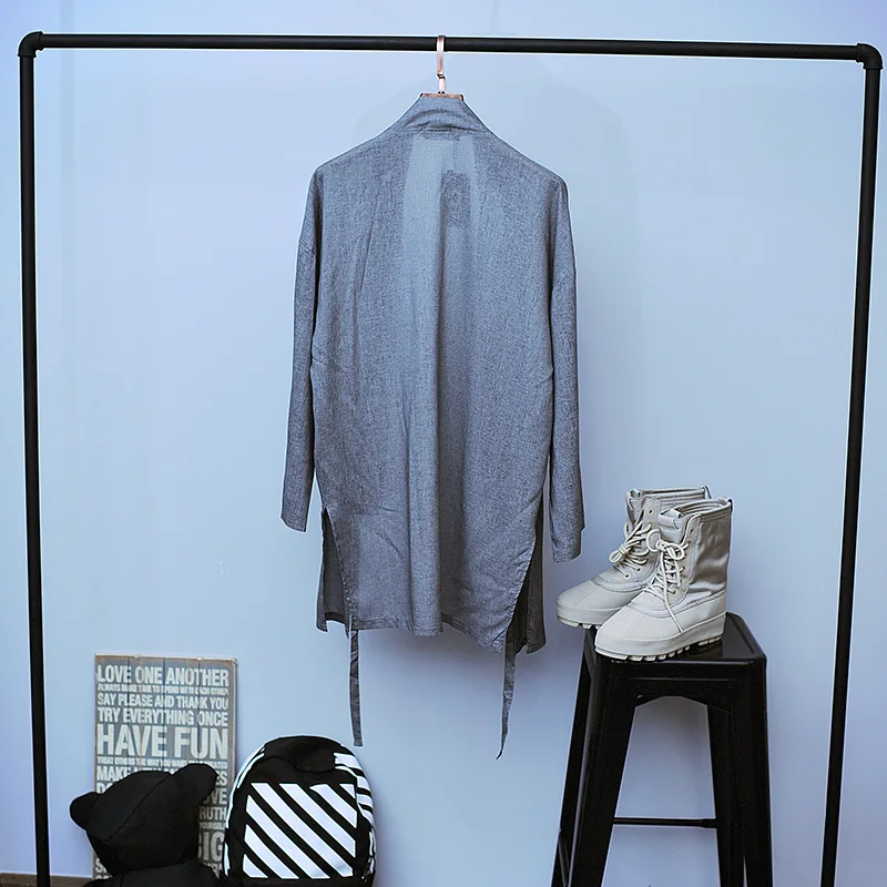 

2017 male spring and summer breathable linen shirt male trend vintage national fluid shirt long-sleeveThe singer's clothing