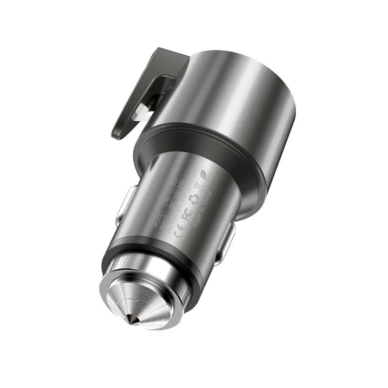 gray car charger Tongyinhai QC3.0 Dual USB Автомобильное зарядное устройство 3 в 1 USB кабель Магнитный телефон зарядка для Iphone Android телефон Быстрая зарядка кабель Шнур - Тип штекера: gray car charger