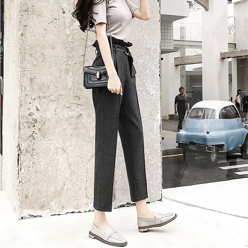 Классические брюки карандаш BGTEEVER элегантные женские до щиколотки с высокой