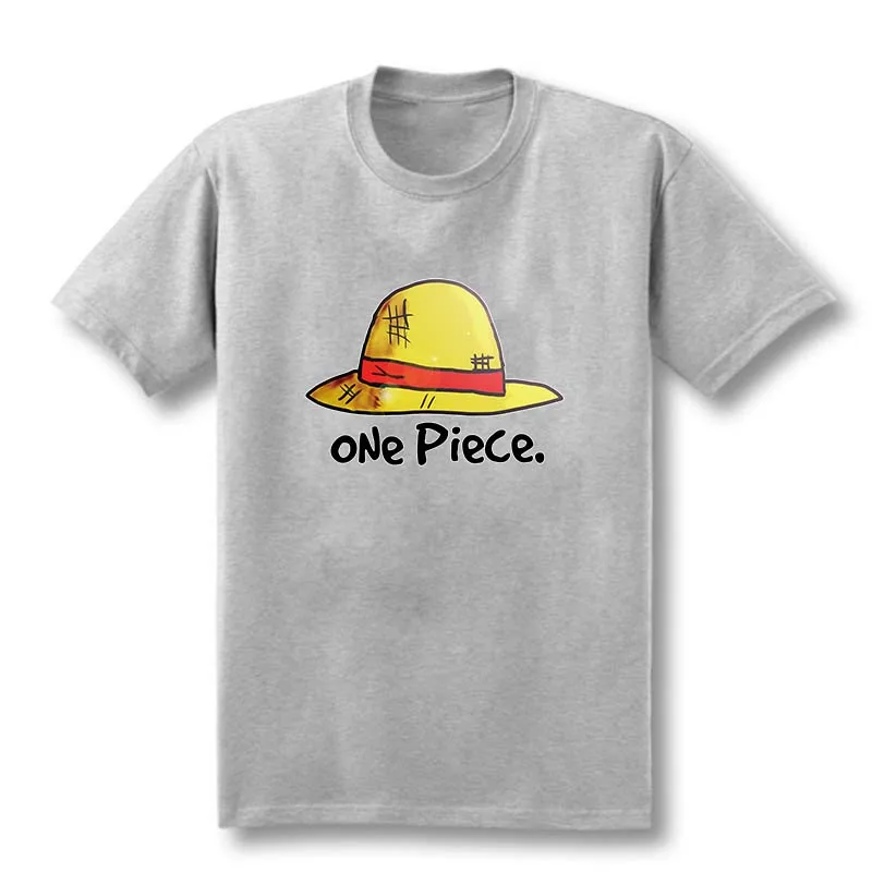 Лидер продаж One Piece футболки мужские соломенная шляпа Луффи рубашка хлопковые