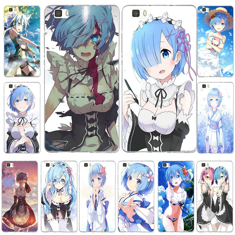 Мягкий чехол для телефона Rem Re Zero Girl Anime Huawei P8 P9 P10 P20 Lite Mate 10 Pro Y5 Y6 II Y7 Honor 6X 7X 9